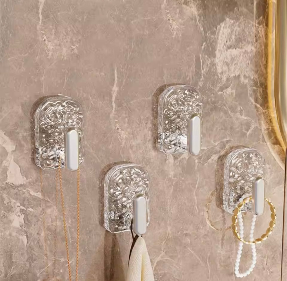 Set Of 6 Multifunctional Transparent Wall Hook, Wall Mounted Self Adhesive Storage Hook, Punch-Free Waterproof Coat Hanger Hook Set Of 6 Multifunctional Transparent Wall Hook, Wall Mounted Self Adhesive Storage Hook, Punch-Free Waterproof Coat Hanger Hook